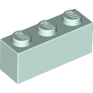 Lego kostka (kostička) 1x3, světlá voda (6014540, 6172587)